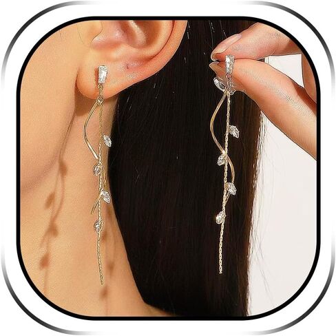 شرابة سلسلة منفضة أقراط للنساء سلسلة الذهب منفضة كوكتيل طويل استرخى قطرة حفلة موسيقية عراف مساء أقراط أنيقة الزفاف وصيفه الشرف حفلة موسيقية حزب مجوهرات in Kuwait