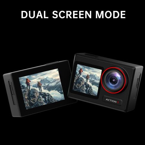 Action Camera 4K 30MP, EIS 2.0 Stabilization, 2.4" Touch Screen for Outdoor Sports in Kuwait