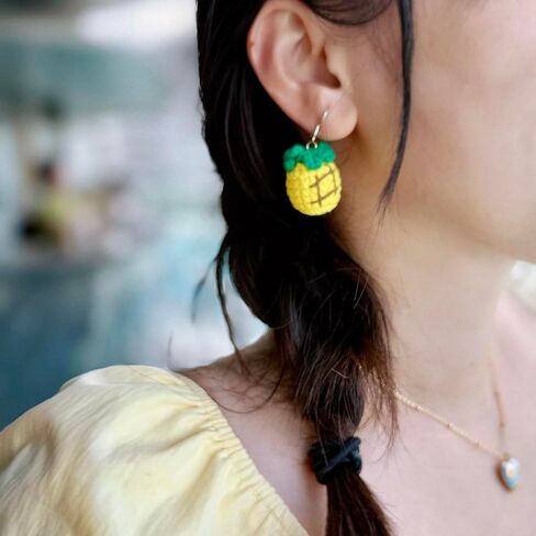 Handmade Cute Crochet Earrings for Women, Small Fruit Earrings For Holiday Gifts in Kuwait
