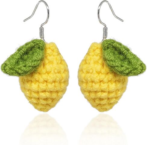 Handmade Cute Crochet Earrings for Women, Small Fruit Earrings For Holiday Gifts in Saudi Arabia