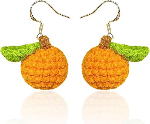 Handmade Cute Crochet Earrings for Women, Small Fruit Earrings For Holiday Gifts in Kuwait