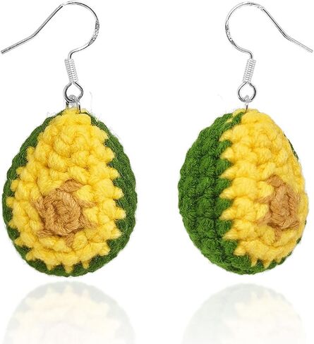 Handmade Cute Crochet Earrings for Women, Small Fruit Earrings For Holiday Gifts in Kuwait