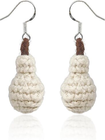 Handmade Cute Crochet Earrings for Women, Small Fruit Earrings For Holiday Gifts in Kuwait