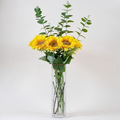 Sunflowers Artificial Flowers with Golden Yellow Long Stem Artificial Flower 10 Pcs for Home Decoration,Spring Easter Flowers,Wedding Arrangement(Golden Yellow) in Saudi Arabia