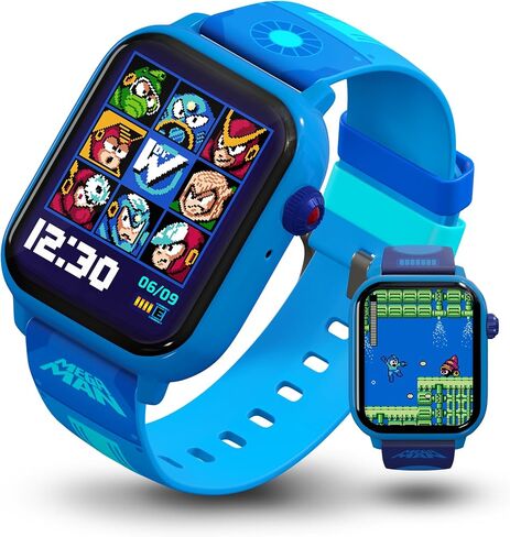 Mega Man Digital Gaming Watch – Built from Mega Man™ 2, Classic & Arcade Modes, Non-Connected, Step Counter, Heart and Calories Tracking, Includes 2 Bands in Saudi Arabia