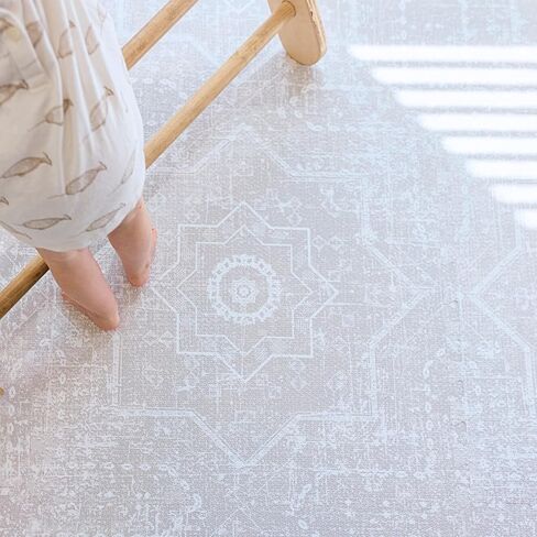 Little Landings Baby Play Mat for Floor - Eden (6x8ft) - Premium EVA Foam Play Mat for Babies & Toddlers (Ages 0-5+) - Non-Toxic Playmat for Tummy Time, Crawling & Playroom - Stylish & Comfortable in Saudi Arabia
