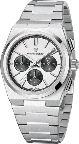 Pagani Design Watches for Men VK63 Movement Quartz Chronograph Watch, 40mm Sapphire Glass 316L Stainless Steel 100m Water Resistant Luminous Dress Watch in Saudi Arabia