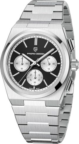 Pagani Design Watches for Men VK63 Movement Quartz Chronograph Watch, 40mm Sapphire Glass 316L Stainless Steel 100m Water Resistant Luminous Dress Watch in Saudi Arabia