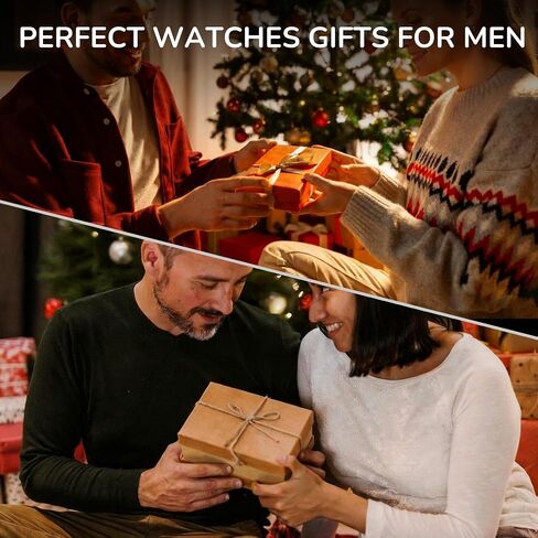 Mens Chronograph Watches, Analog Quartz Watch for Men, Big Face Stainless Steel Watch with Calendar, 30M Waterproof Business Work Casual Dress Designer Mens Wrist Watches, Elegant Gifts for Men in Kuwait