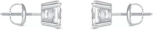 1Ct Princess Cut Lab Grown Diamond Stud Earring For Men And Women | Screw Back, 14k White Gold, Basket Designer Stud, Jewelry Gift in Kuwait