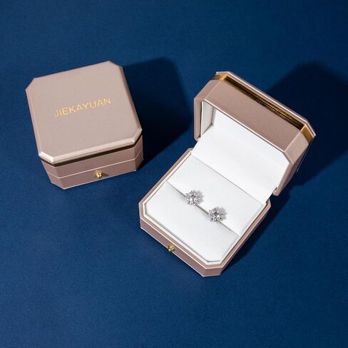 2CT Moissanite Stud Earrings for Women Wife D Color VVS1 Round Cut Moissanite for Mom Her S925 Sterling Silver for Anniversary Birthday Christmas Valentines in Saudi Arabia