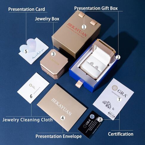 2CT Moissanite Stud Earrings for Women Wife D Color VVS1 Round Cut Moissanite for Mom Her S925 Sterling Silver for Anniversary Birthday Christmas Valentines in Saudi Arabia