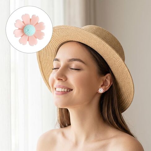 16 Pairs Plastic Flower Stud Earrings, Colorful Resin Rose Earrings for Women, Flower Stud Earring for Women with Plastic Earring Posts, Everyday Wear, Travel, Versatile Accessory. in Saudi Arabia