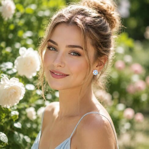16 Pairs Plastic Flower Stud Earrings, Colorful Resin Rose Earrings for Women, Flower Stud Earring for Women with Plastic Earring Posts, Everyday Wear, Travel, Versatile Accessory. in Saudi Arabia