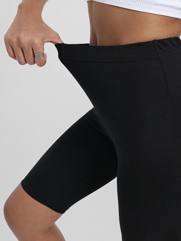 Women's Biker Shorts Athletic Yoga Exercise Shorts Soft Comfy High Waisted Casual Wear in Kuwait