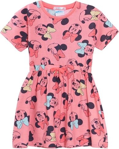 Disney Minnie Mouse Dress for Girls Summer Dress Sundress Short Sleeved T-Shirt Cotton Dress Tunic Top in Kuwait