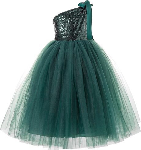 ekidsbridal One-Shoulder Sequin Tutu Junior Flower Girl Dresses Princess Dresses 182 in Kuwait