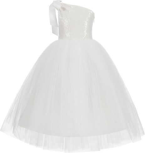 ekidsbridal One-Shoulder Sequin Tutu Junior Flower Girl Dresses Princess Dresses 182 in Kuwait