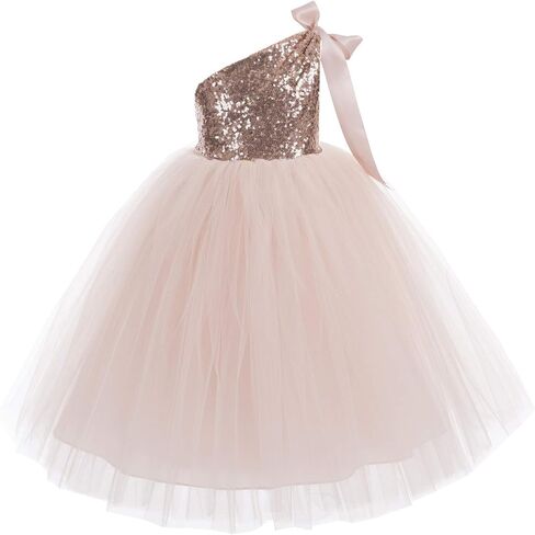 ekidsbridal One-Shoulder Sequin Tutu Junior Flower Girl Dresses Princess Dresses 182 in Kuwait