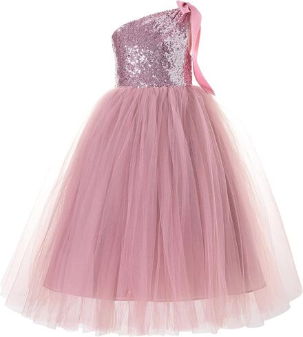 ekidsbridal One-Shoulder Sequin Tutu Junior Flower Girl Dresses Princess Dresses 182 in Kuwait