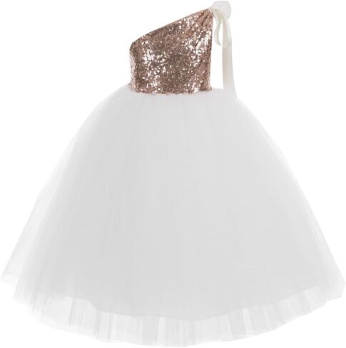 ekidsbridal One-Shoulder Sequin Tutu Junior Flower Girl Dresses Princess Dresses 182 in Kuwait