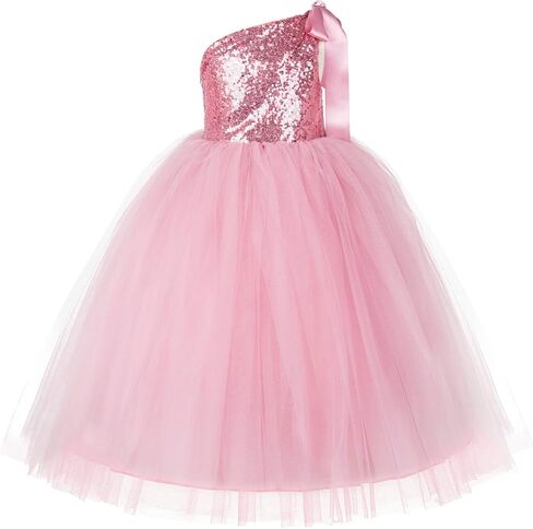ekidsbridal One-Shoulder Sequin Tutu Junior Flower Girl Dresses Princess Dresses 182 in Kuwait