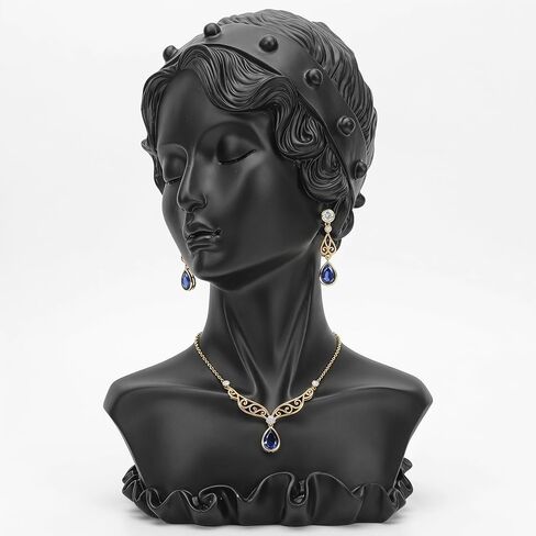 Beavorty Jewelry Display Stand Figure Bust Necklace Holder Earring Organizer Resin Craft 10.43X7.08X5.51In for Home Decor Wedding Gift in Kuwait