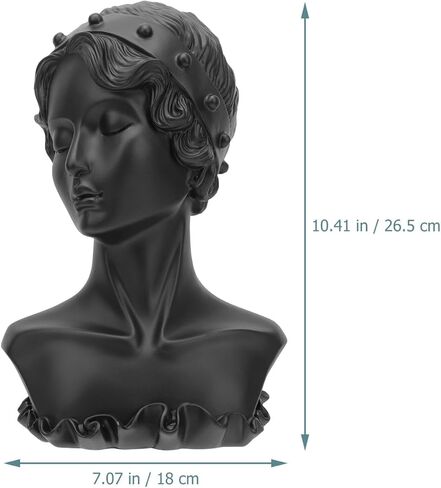 Beavorty Jewelry Display Stand Figure Bust Necklace Holder Earring Organizer Resin Craft 10.43X7.08X5.51In for Home Decor Wedding Gift in Kuwait