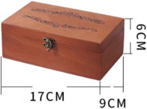 Large Capacity Wooden Storage Box With Safety Lock Multifunctional Flip Top Jewelry Storage Treasure Chest Box Home Decorative in Kuwait