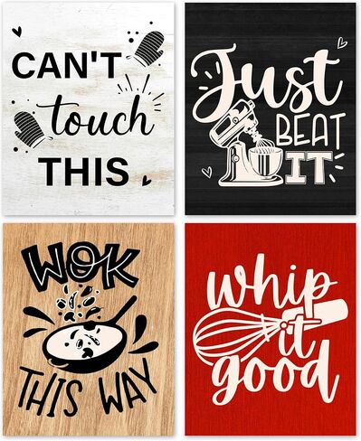 GYNNCRIO Inspirational Gym Poster, Wall Decor For Home, Office, Or Gym，Motivational Wall Art For College Girls & Boys, Set of 4 (8x10 Unframed) -A07 in Kuwait