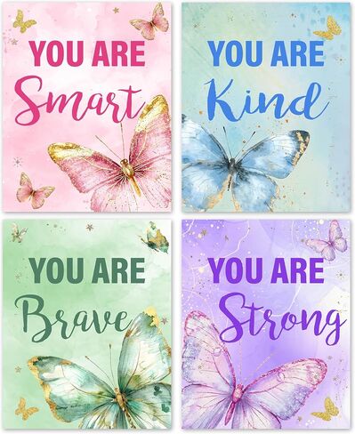 GYNNCRIO Inspirational Gym Poster, Wall Decor For Home, Office, Or Gym，Motivational Wall Art For College Girls & Boys, Set of 4 (8x10 Unframed) -A07 in Kuwait