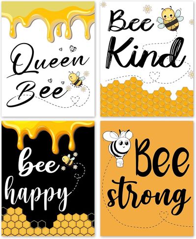 GYNNCRIO Inspirational Gym Poster, Wall Decor For Home, Office, Or Gym，Motivational Wall Art For College Girls & Boys, Set of 4 (8x10 Unframed) -A07 in Kuwait