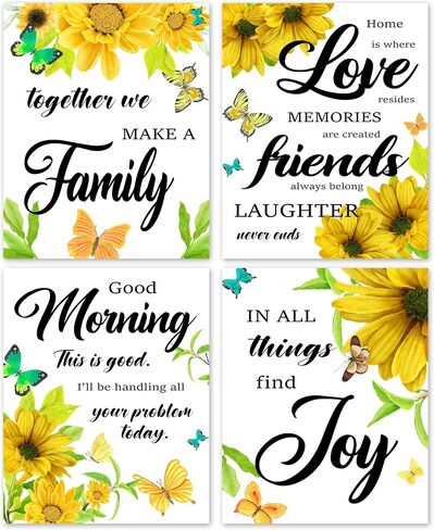 GYNNCRIO Inspirational Gym Poster, Wall Decor For Home, Office, Or Gym，Motivational Wall Art For College Girls & Boys, Set of 4 (8x10 Unframed) -A07 in Kuwait
