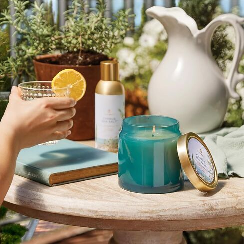 Thymes Poured Glass Jar Candle - Scented Candle for a Fresh Home Fragrance - Aromatherapy Candle in Glass Jar (Cyprus Sea Salt) in Kuwait