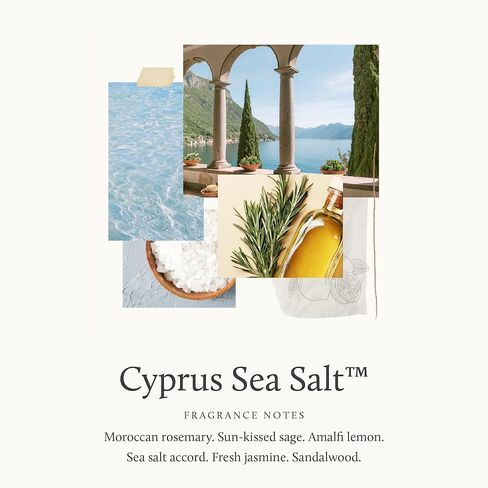 Thymes Poured Glass Jar Candle - Scented Candle for a Fresh Home Fragrance - Aromatherapy Candle in Glass Jar (Cyprus Sea Salt) in Kuwait