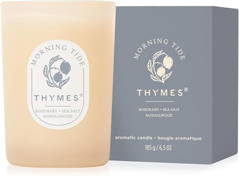 Thymes Scented Candles for Home Decor - Luxury Home Fragrance Gifts for Women & Men – Amber Hour (Boxed Small Candle, 6.5 oz) in Kuwait