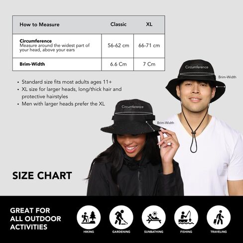 Hairbrella Satin-Lined, Waterproof Boonie Bucket Hat in Kuwait