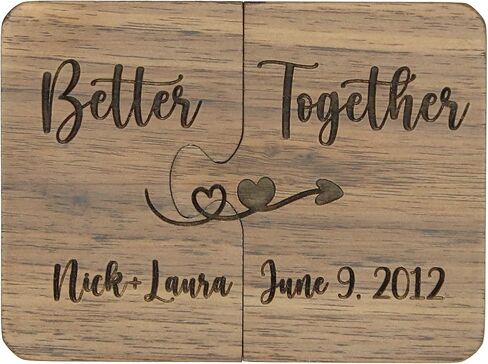 Wooden Ring Puzzle Box, Personalized Better Together Box, Engraved Custom, Engagement Proposal, Ring Bearer in Saudi Arabia