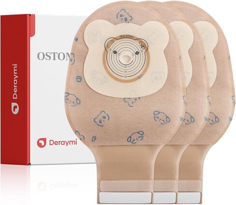 20pcs Kids Colostomy Bag, Disposable Children Drainable Ostomy Bag, One Piece Stoma Bag Ostomy Bag 15mm-40mm Cut-to-Fit, Colostomy Supplies for Surgery Stoma Care in Saudi Arabia