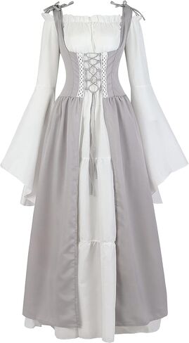 Zhitunemi Renaissance Dresses for Women Costumes: Medieval Dress for Women Renfaire Outfit - Halloween Parties Costume Events in Saudi Arabia