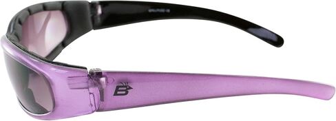 Birdz Eyewear Chill Women's Padded Motorcycle Sunglasses Purple Frames with Super Dark Lenses in Kuwait