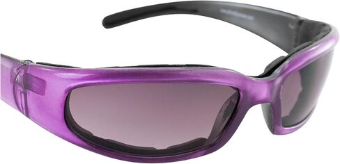 Birdz Eyewear Chill Women's Padded Motorcycle Sunglasses Purple Frames with Super Dark Lenses in Kuwait