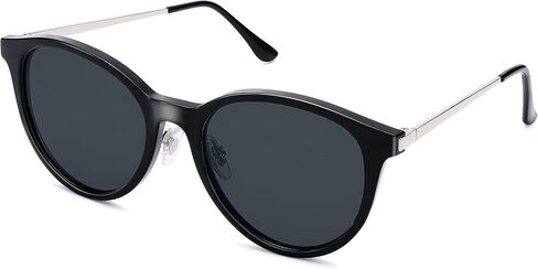 Bouryo Polarized Sunglasses for Women Men - Vintage Round Sun Glasses - Lightweight Metal Fashion Shades in Saudi Arabia