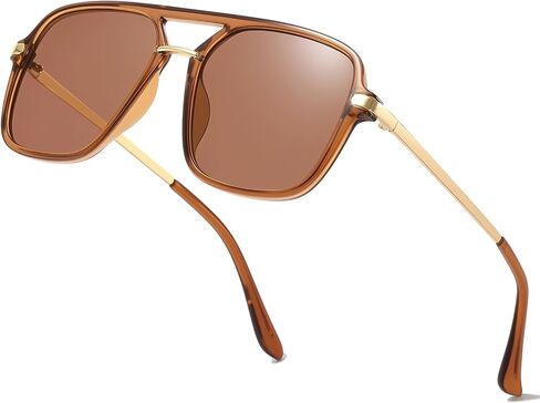 Classic Square Sunglasses for Women & Men 90s Vintage Shades Trendy Aviator Glasses in Saudi Arabia