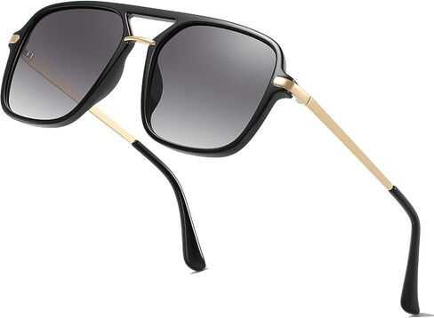 Classic Square Sunglasses for Women & Men 90s Vintage Shades Trendy Aviator Glasses in Saudi Arabia