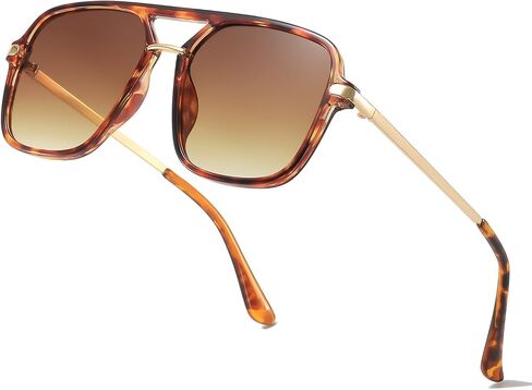 Classic Square Sunglasses for Women & Men 90s Vintage Shades Trendy Aviator Glasses in Saudi Arabia
