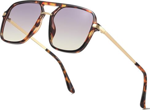 Classic Square Sunglasses for Women & Men 90s Vintage Shades Trendy Aviator Glasses in Saudi Arabia