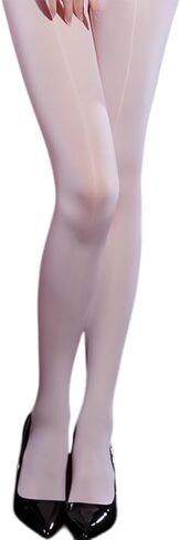 Women's Shiny Seamless Pantyhose Silk Sheer Tights Control Top Shimmer Pantyhose Club Outfits in Kuwait