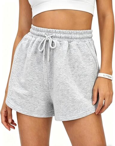 Women's Sports & Recreation Shorts, Summer 2026 Drawstring Soft High Waist Workout Casual Lounge Short with Pockets in Kuwait