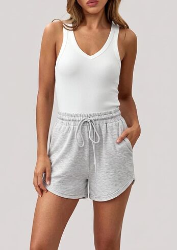 Women's Sports & Recreation Shorts, Summer 2026 Drawstring Soft High Waist Workout Casual Lounge Short with Pockets in Kuwait